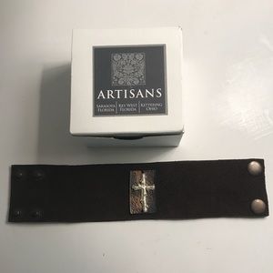 New - Artisans suede leather cuff